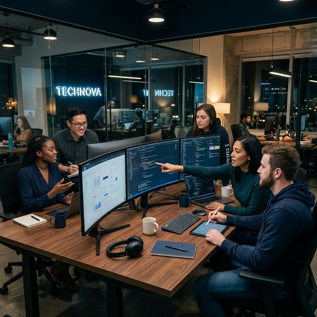 TECHMATRIX team collaborating on software projects