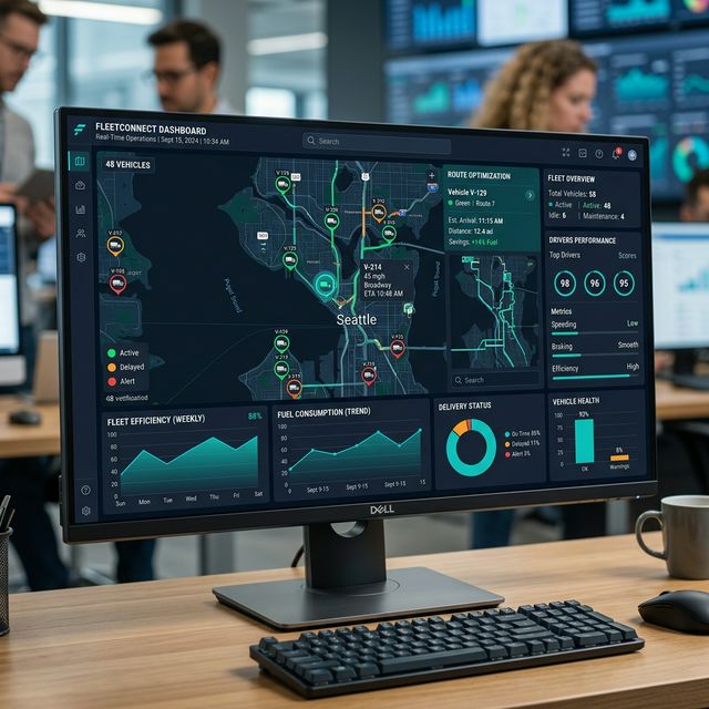 Logistics fleet management dashboard